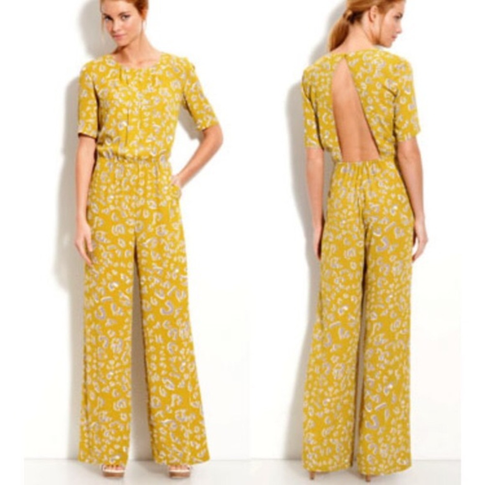 BCBG MAX AZRIA Jumpsuit XS Madison Leopard Print